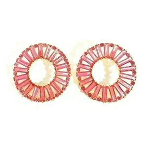 J Crew New bezeled Stone Round Earrings